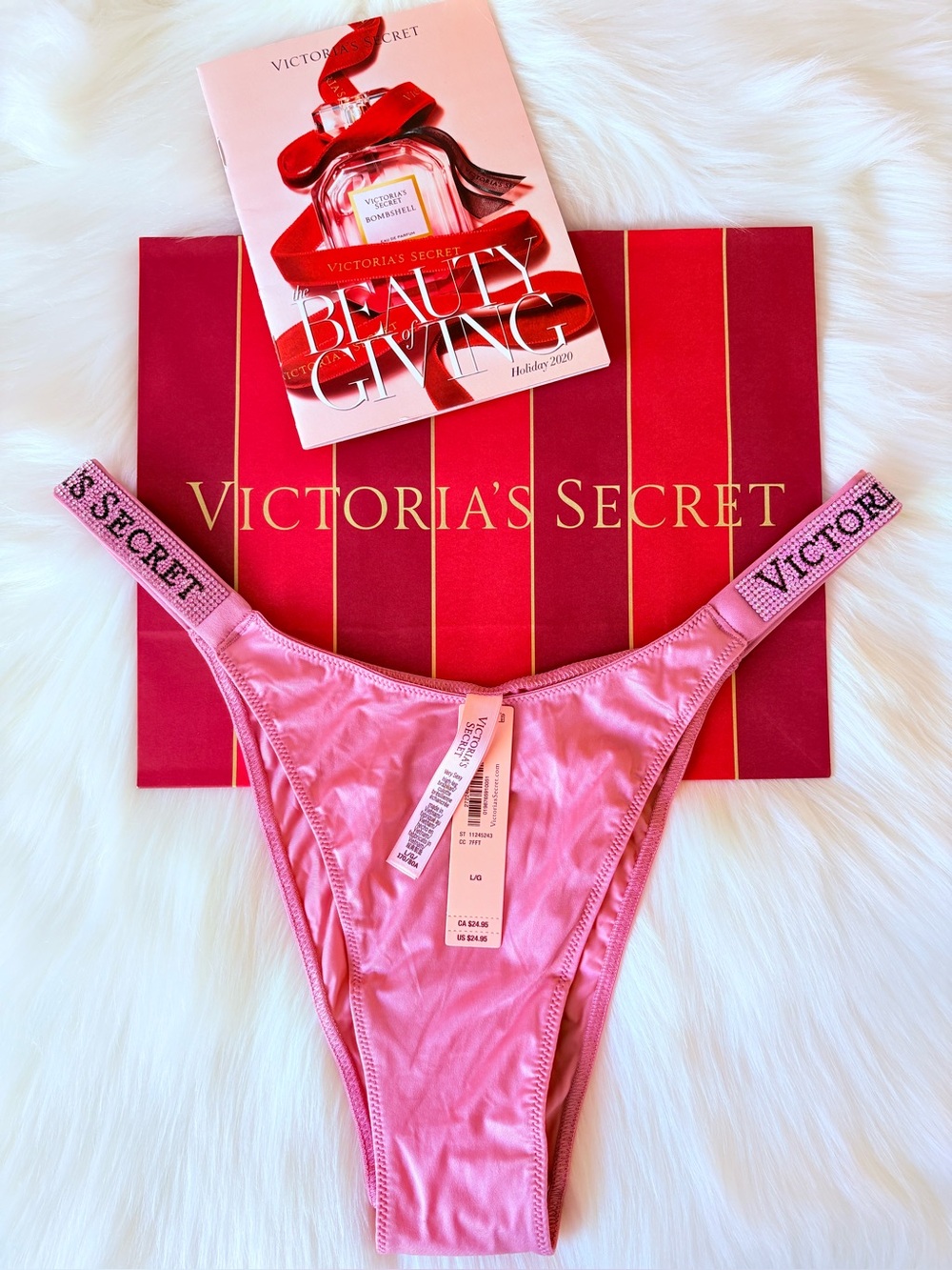 🩷🩷Victoria’s Secret logo shine strap panty (L)🩷🩷